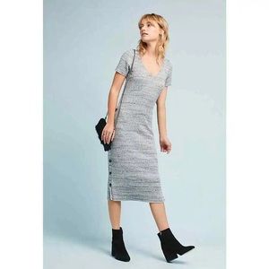 Anthropologie Postmark Grey ribbed sweater dress - Small